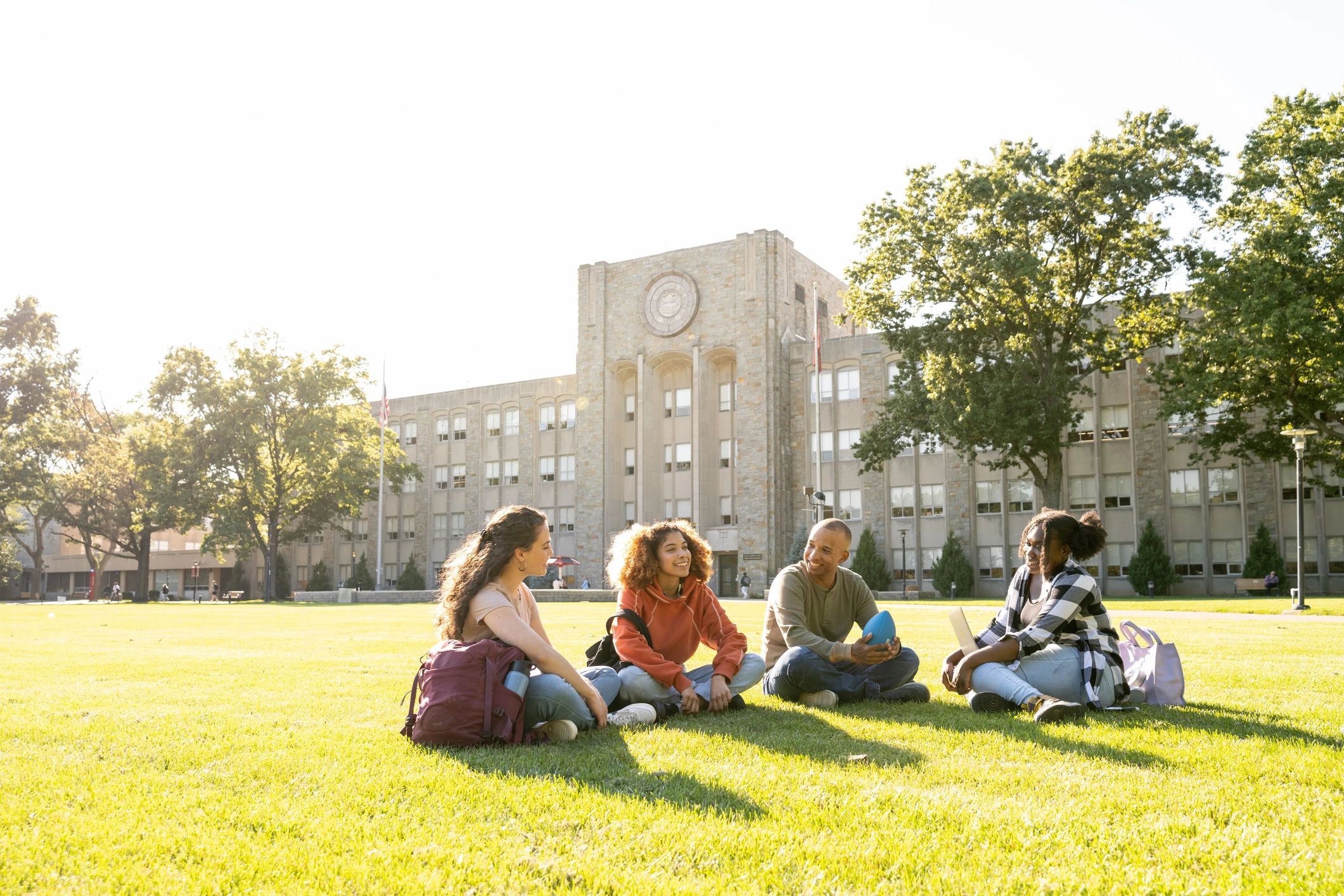 University students on campus